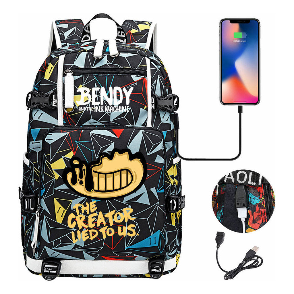 Usb Youth Student Backpack Travel Backpack