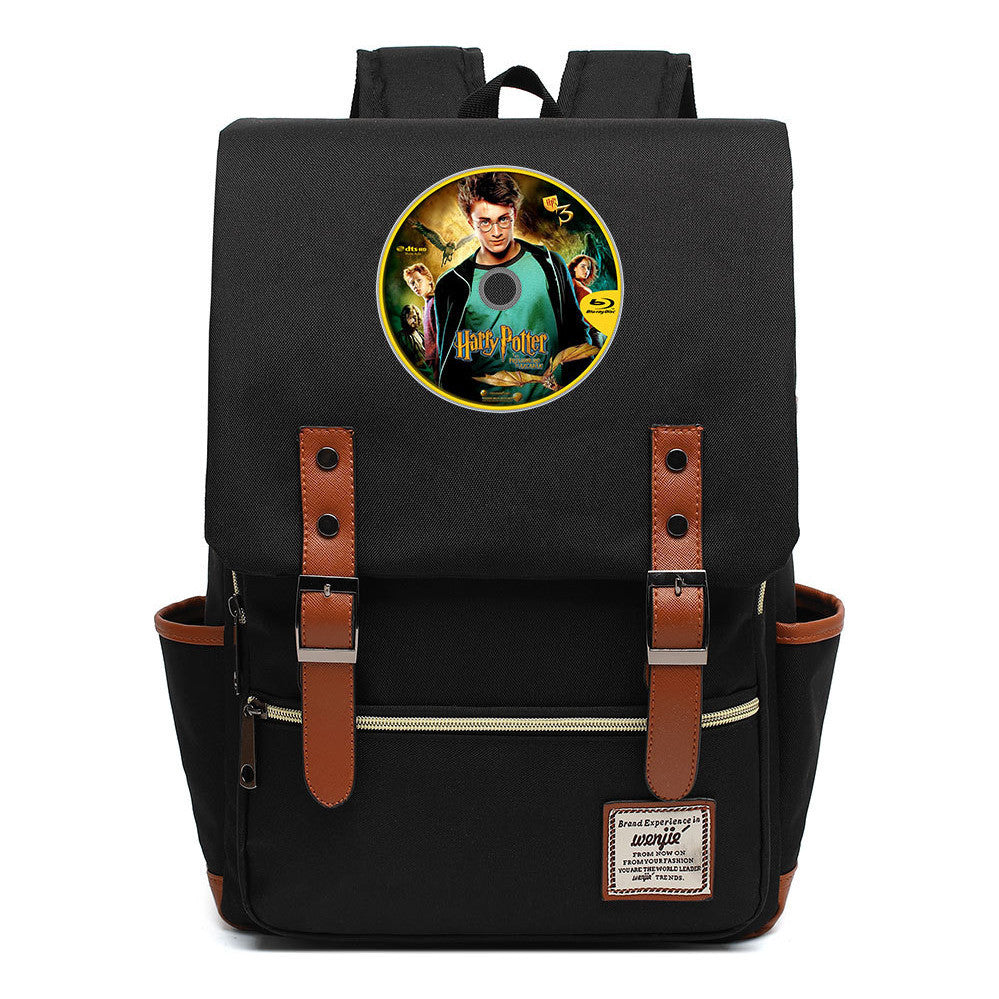 School Of Witchcraft And Wizardry Printed Youth School Bag Casual Belt Buckle Classic Backpack