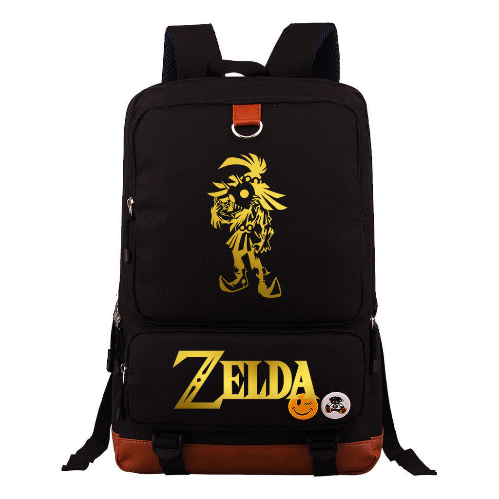 Golden The Legend Of Zelda Printed Schoolbags For Young Students, Large-capacity Travel Bags, Backpacks For Men And Women.