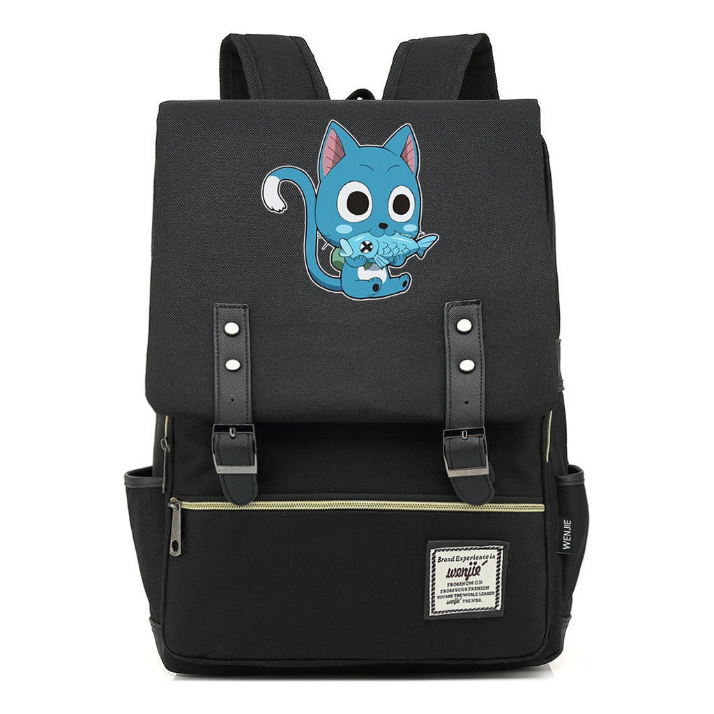 Printed Schoolbag Leisure Belt Buckle Classic Backpack Young Students