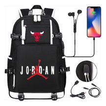 Sports Basketball Star Printed Usb Youth Student Backpack For Men And Women's Leisure Travel Backpack