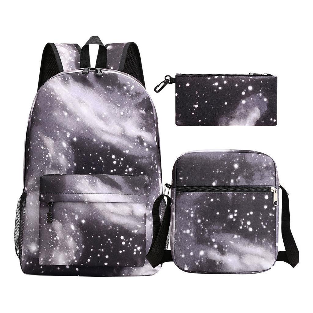 Starry Sky Youth Student School Bag Three Piece Set For Men And Women Backpack Set