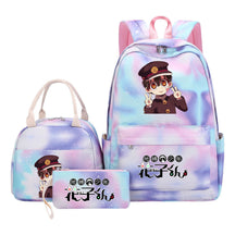 Ground Bound Youth Huazijun Student Girls School Bag Lunch Bag Three Piece Set Backpack Set