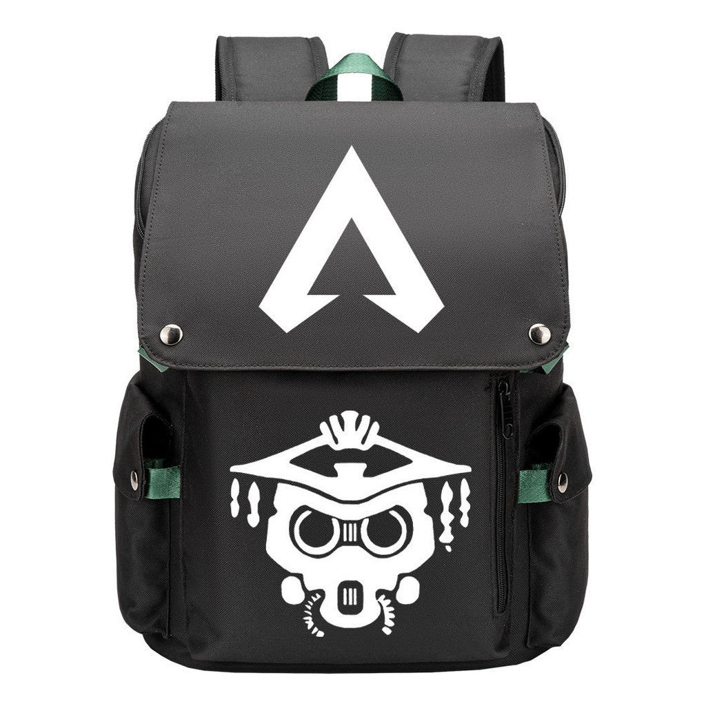 Apex Hero Print Usb Charging Cap Head Style Student School Bag Casual Backpack
