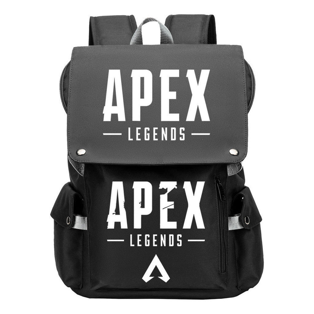 Apex Hero Print Usb Charging Cap Head Style Student School Bag Casual Backpack