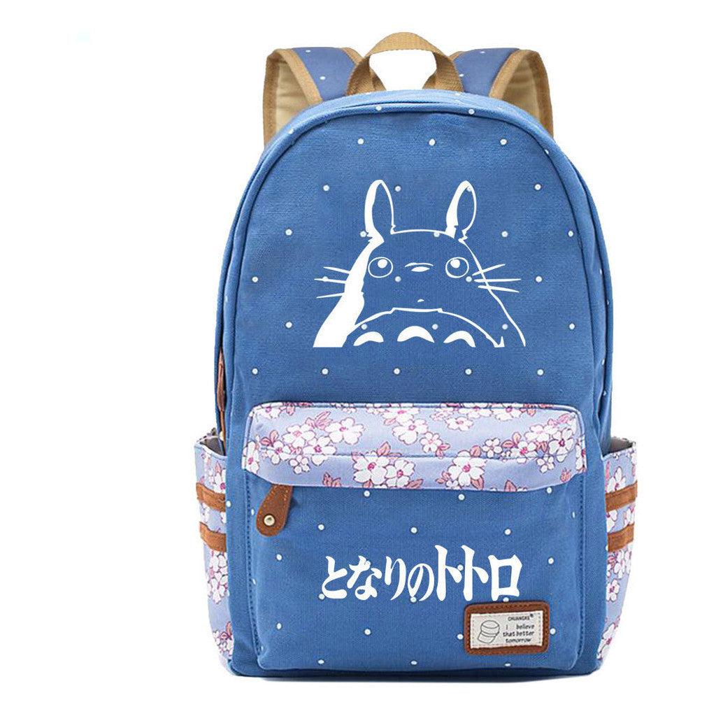 Printed Youth Student School Bag Fragmented Flower Leisure Backpack