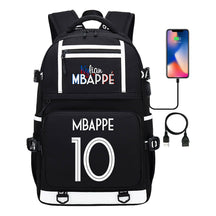 Football Star Mbappe Printed Usb Youth Student Backpack, Boy's And Girl's Backpack, Leisure Travel Backpack