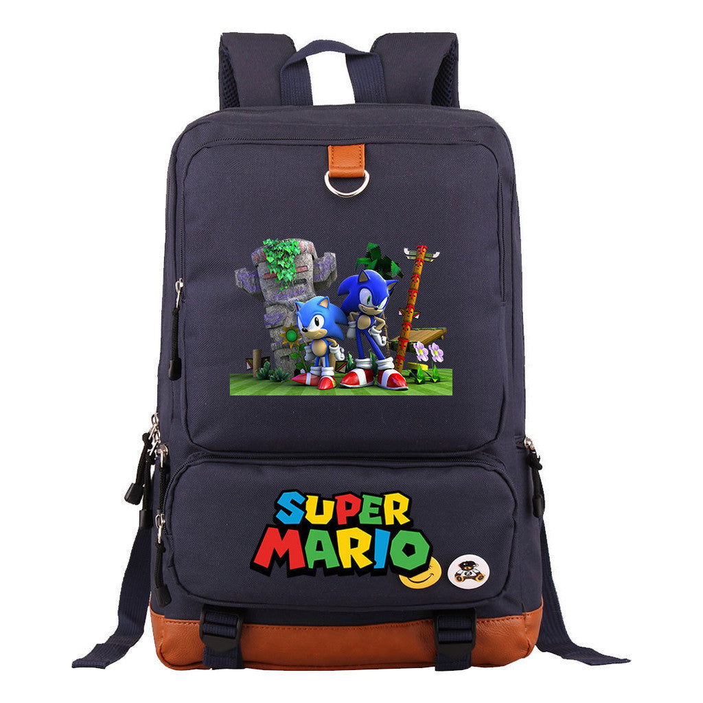 Super Mario Print Youth Student Backpack, Travel Bag, Men's And Women's Backpack