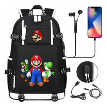 Super Mario Printed Teenage Student Backpack With Large Capacity For Men And Women's Leisure Travel Backpack