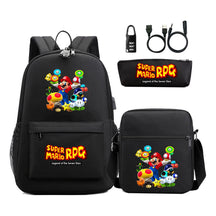 Usb Password Lock Youth Student Backpack Three Piece Set For Men And Women Backpacks