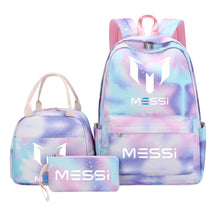 Sports Football Stars, Teenagers, Students, Girls, Backpacks, Lunch Bags, 3-piece Backpack Set