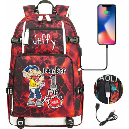 Printed Youth Student Backpack, Backpack, Leisure Travel Backpack