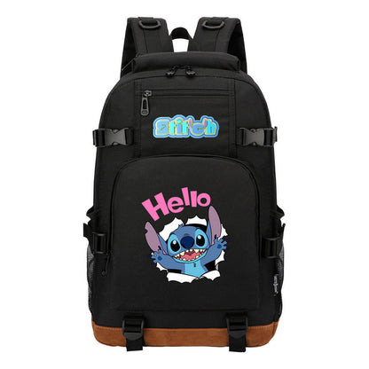 Anime Star Baby Stitch Printed Youth Backpack For Men And Women's Leisure Travel Backpack