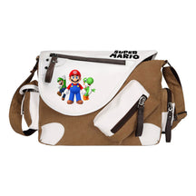 Super Mario Youth Student School Bag Canvas Shoulder Bag Casual Straddle Backpack
