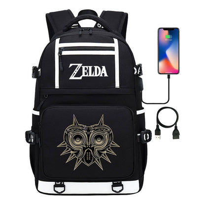 Legend Of Zelda Printed Usb Youth Student Backpack Men's And Women's Backpack Leisure Travel Bag