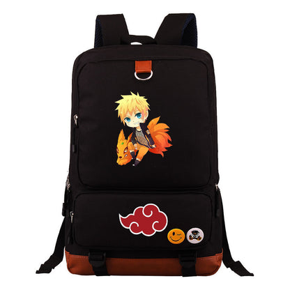 Cartoon Day Marvel Naruto Uchibo Youth Student School Bag Large Capacity Travel Bag Men's And Women's Backpack
