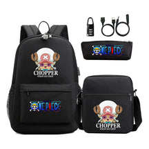 Usb Password Lock Student Backpack Three Piece Set Backpack Set