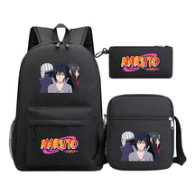 Anime Naruto Starry Sky Student School Bag Three Piece Set For Men And Women Backpack Set