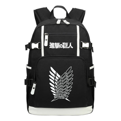 Giant Winged Soldier Captain Of Anime Attack Student Backpack, Leisure Travel Backpack