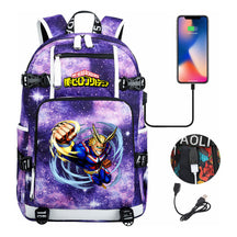 My Heroes Academy Usb Youth Student Backpack For Men And Women's Travel Backpacks