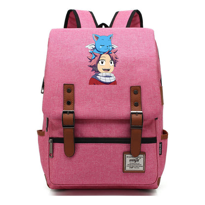 Printed Schoolbag Leisure Belt Buckle Classic Backpack For Young Students