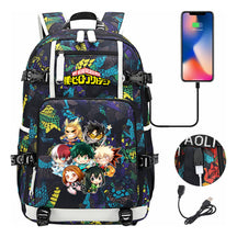 My Heroes Academy Usb Youth Student Backpack For Men And Women's Travel Backpacks