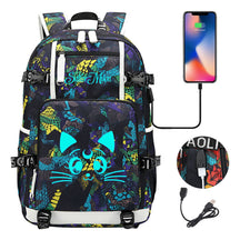 Beautiful Girl Warrior Usb Schoolbag For Young Students Men And Women Travel Backpack