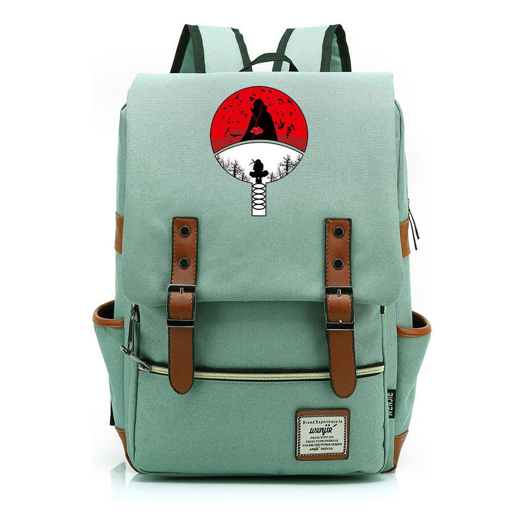 Naruto Printed Teenage Student Backpack For Men And Women, Casual Belt Buckle, Classic Backpack