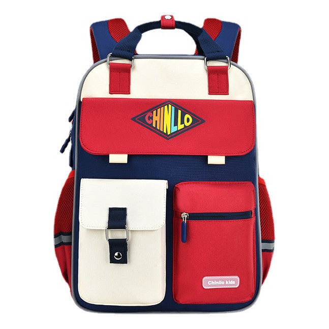 Load Reducing And Breathable Student Backpack With Multiple Pockets, Children's Backpack