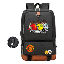 Football Star Cristiano Ronaldo Printed Usb Youth Backpack For Leisure Travel Backpack