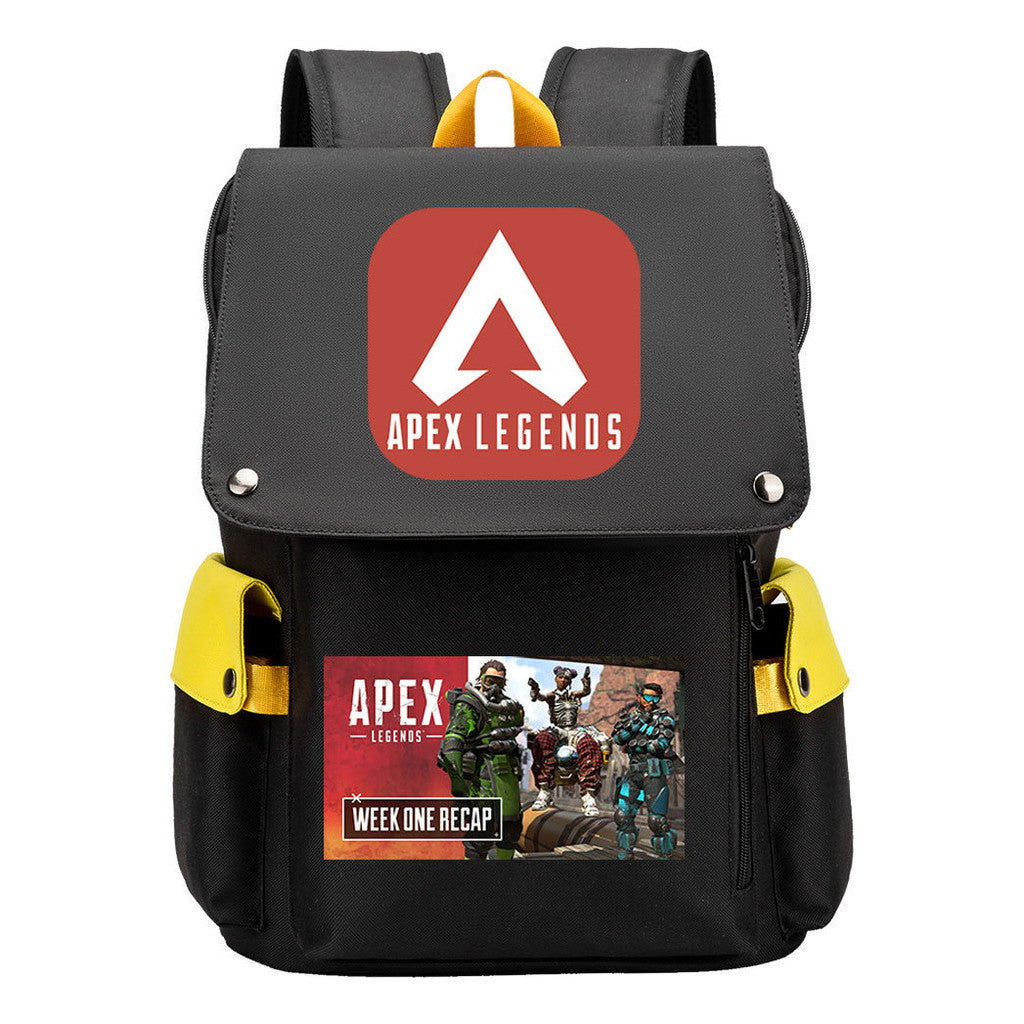 Apex Hero Print Usb Charging Cap Headpiece Student Backpack Leisure Backpack