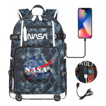 Nasa Fashion Printed Student Backpack With Large Capacity Leisure Travel Backpack