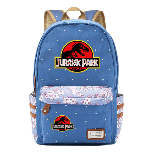Jurassic Park Dinosaur Printed Student Backpack Leisure Backpack