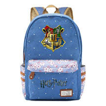 School Of Witchcraft And Wizardry Student Backpack With Floral Canvas Backpack