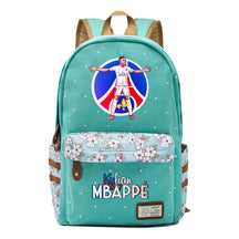 Football Star Mbappe Printed Teenage Girl Student Backpack, Fashionable And Casual Backpack