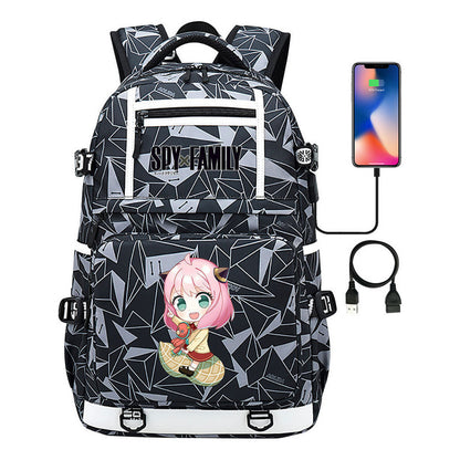 Comic Print Usb Youth Student Backpack For Men And Women, Backpack Leisure Travel