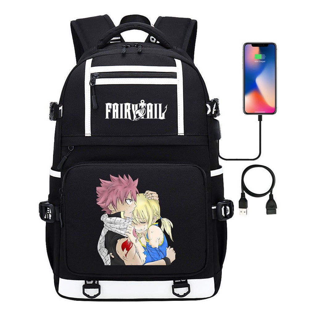 Usb Youth Student School Bag Men's And Women's Backpack Leisure Travel Bag