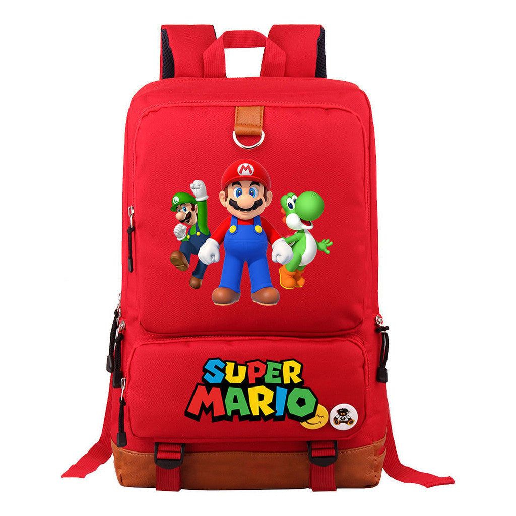 Super Mario Print Youth Student Backpack, Travel Bag, Men's And Women's Backpack