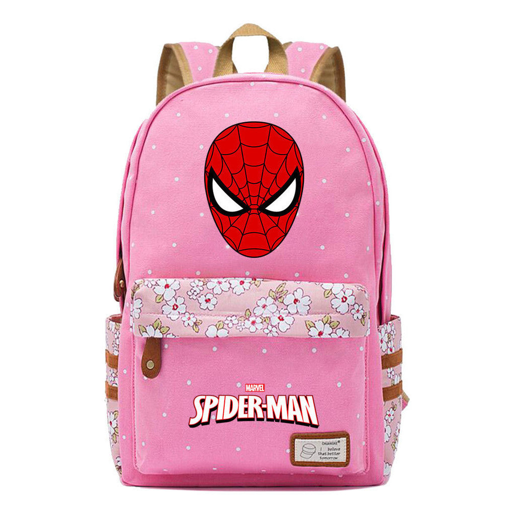 Superhero Printed Student Backpack Men And Women's Leisure Travel Backpack