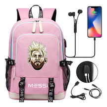 Sports Football Stars, Teenagers, Primary And Secondary School Students, Backpack Usb, Men's And Women's Leisure Backpack