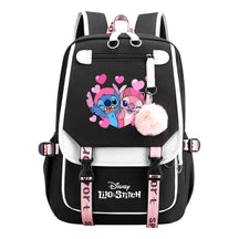 Interstellar Baby Stitch Usb Backpack For Boys And Girls Casual Woven Strap Flip Backpack