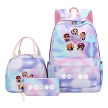 Teenage Student Girl Backpack Lunch Bag Three Piece Set Backpack