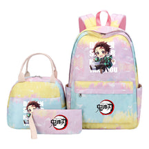 Cartoon Fashion Youth Student Girls School Bag Lunch Bag Three Piece Set Backpack