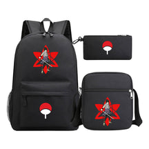 Anime Naruto Starry Sky Youth School Bag Three Piece Set For Men And Women Backpack Set