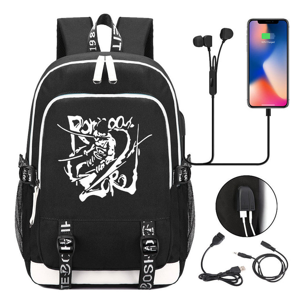 Pirate King Youth School Bag Usb Men's And Women's Leisure Backpack
