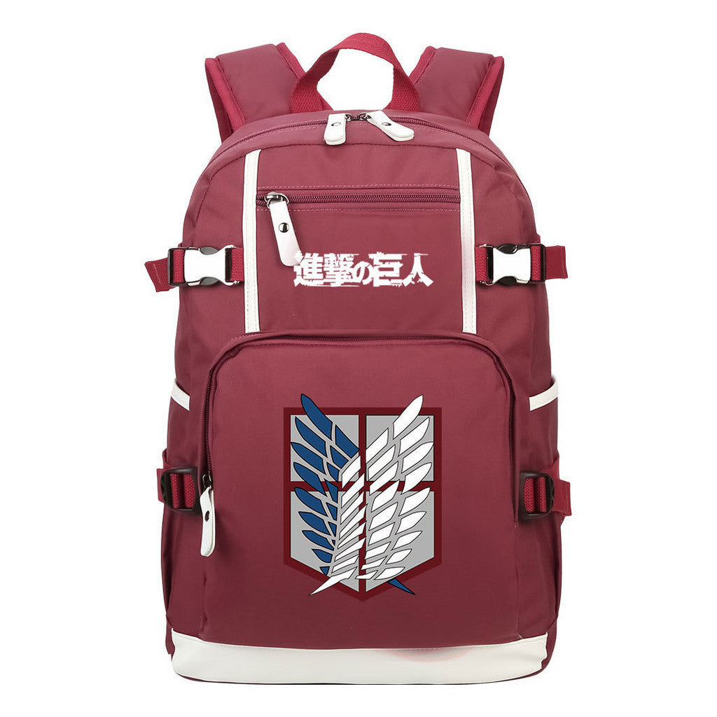 Giant Wings Of Anime Attack, Youth Student School Bag, Men's And Women's Backpack, Leisure Travel Backpack