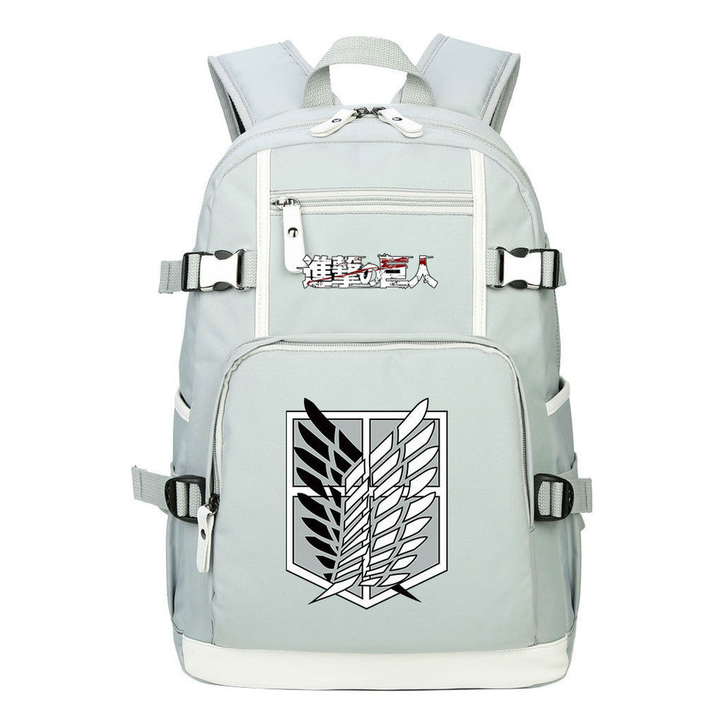 Giant Wings Of Cartoon And Anime Attack Student Backpacks, Men's And Women's Backpacks, Leisure Travel Backpacks