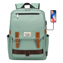 Printed Teenage Student Backpack For Men And Women With Casual Belt Buckle Usb Backpack