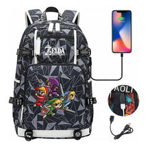 Legend Of Zelda Usb Youth Student Backpack For Leisure Travel Backpack