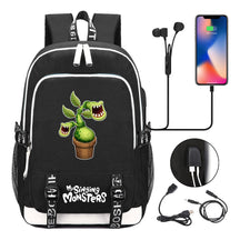 Monster Concert Printed Student Backpack Usb Leisure Backpack